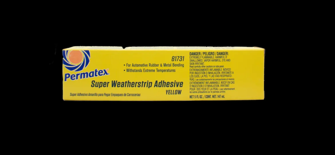 Permatex Super Weatherstrip Adhesive, Superior Rubber and Metal Adhesive, 5 Oz (81731)