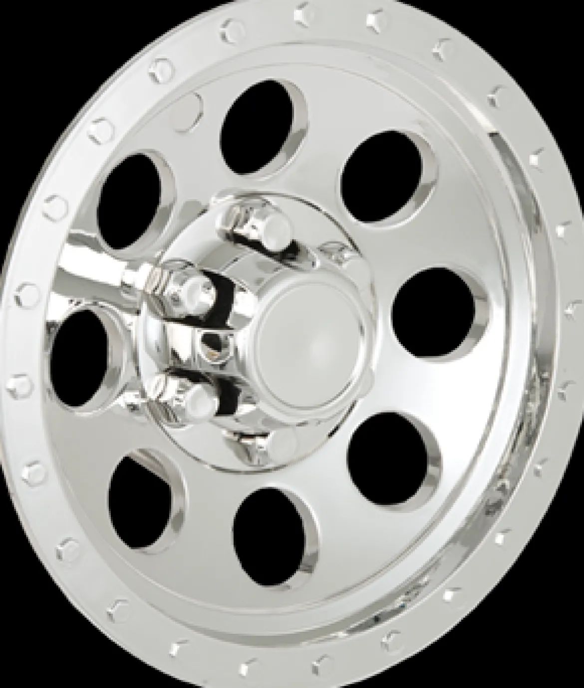 Phoenix USA 10" 8 Hole Beadlock Style ABS Chrome Wheel Cover (QT10CHB)