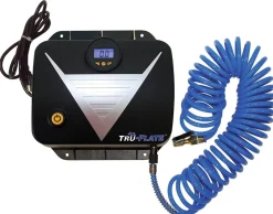 Plews 16-250 Tru-Flate Tank Less Wall-Mount Garage Inflator Gauge with 25' Hose