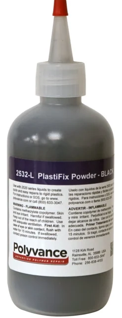 Polyvance Plastifix Powder, Large, 8 Fl Oz (236 Ml) Black (2532-L)