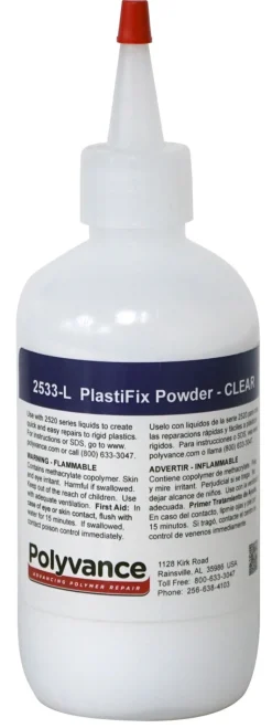 Polyvance Plastifix Powder, Small, 8 Fl Oz (236 Ml) Clear (2533-L)