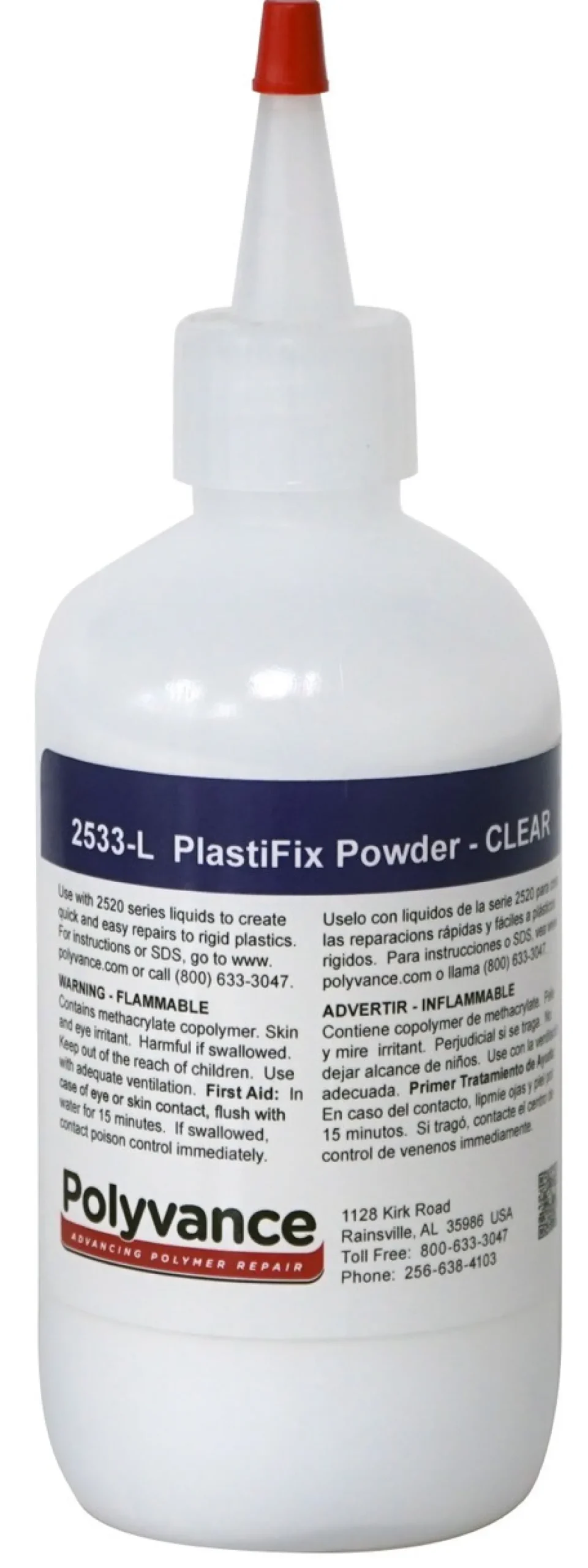 Polyvance Plastifix Powder, Small, 8 Fl Oz (236 Ml) Clear (2533-L)