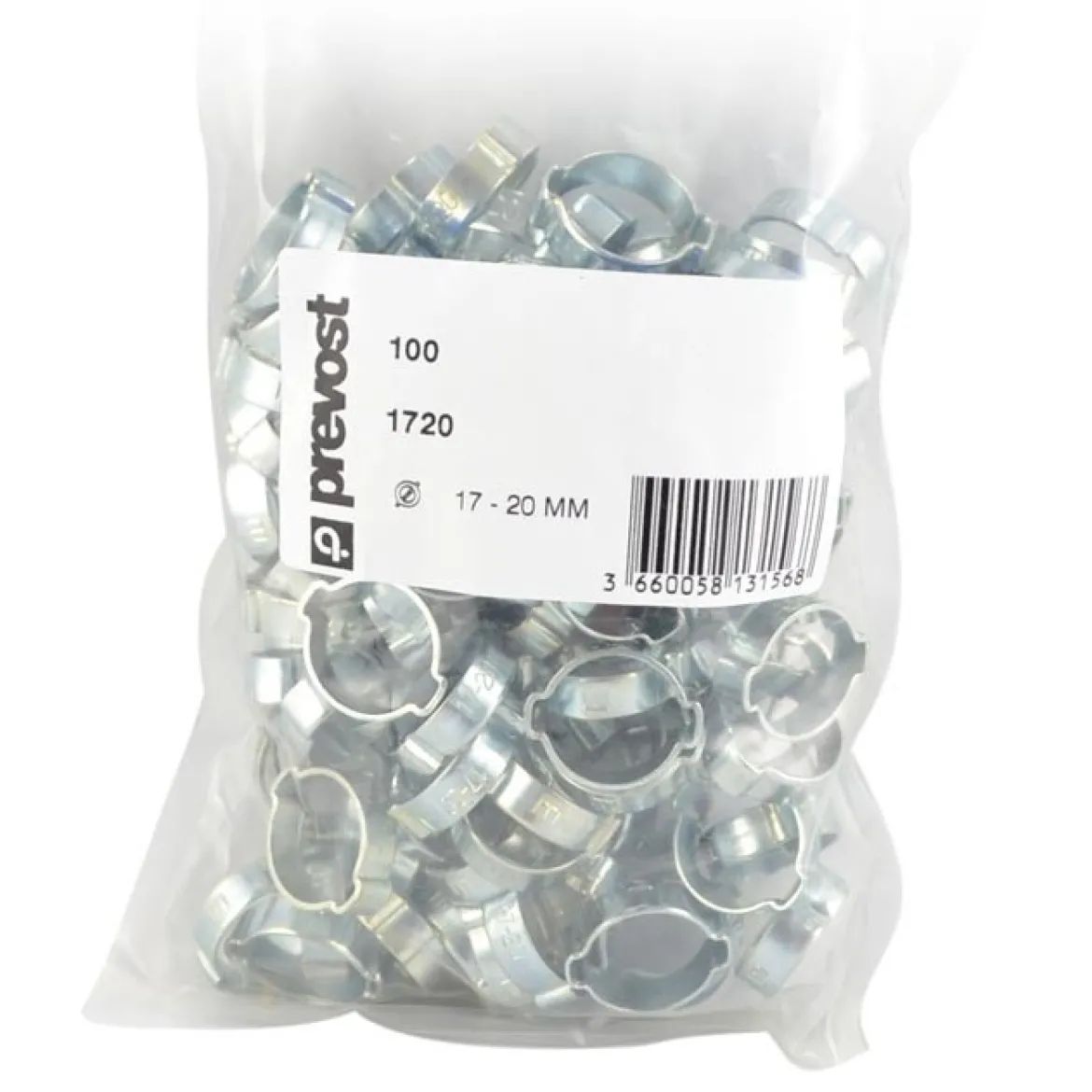 Prevost 17-20mm 10 Treated Steel Double Ear Clamp (1720)