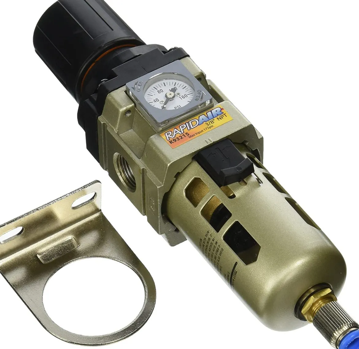 RapidAir K93215 NPT Filter Regulator, 3/8-Inch