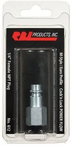 RBL Products M-Style Plug Power Flow 1/4" Female NPT For Air Compressors (612)