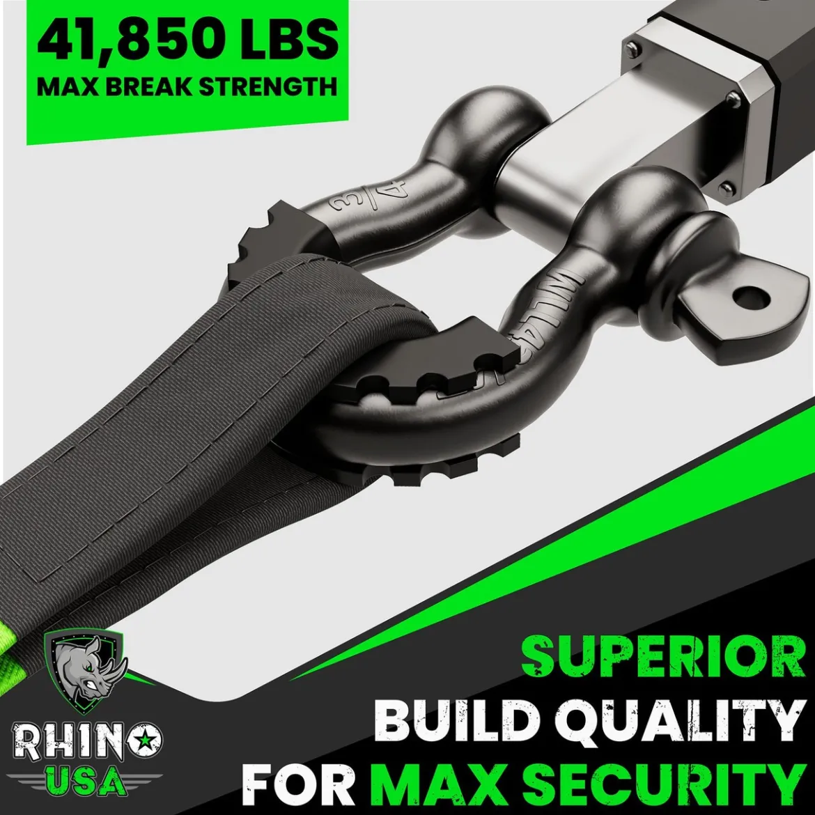 Rhino USA 3/4" D-Ring Shackle Set (2-Pack)(Red) (RNO-RED-SHACKLES)