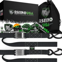 Rhino USA 1.5" X 8' Cambuckle Motorcycle Tiedown Straps 2-Pack (RNO-CAMSOFT)