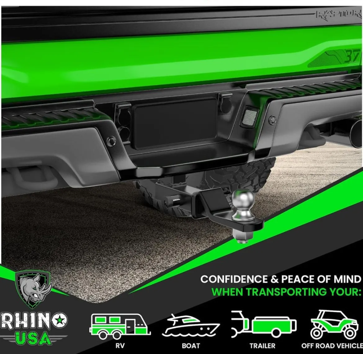 Rhino USA Locking Hitch Pin For 2.5' Class V Hitch (HITCH-PIN-2.5)