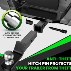 Rhino USA Locking Hitch Pin For 2.5' Class V Hitch (HITCH-PIN-2.5)