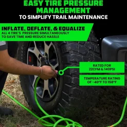 RHINO USA MULTI-TIRE INFLATION KIT - 4 WHEEL (AC-TI4W-GRN)