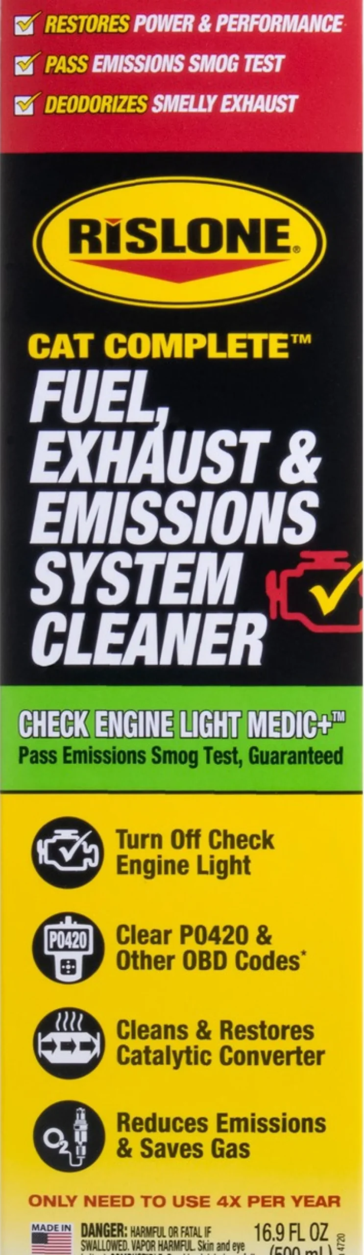 Rislone Cat Complete Fuel, Exhaust & Emissions System Cleaner (4720)