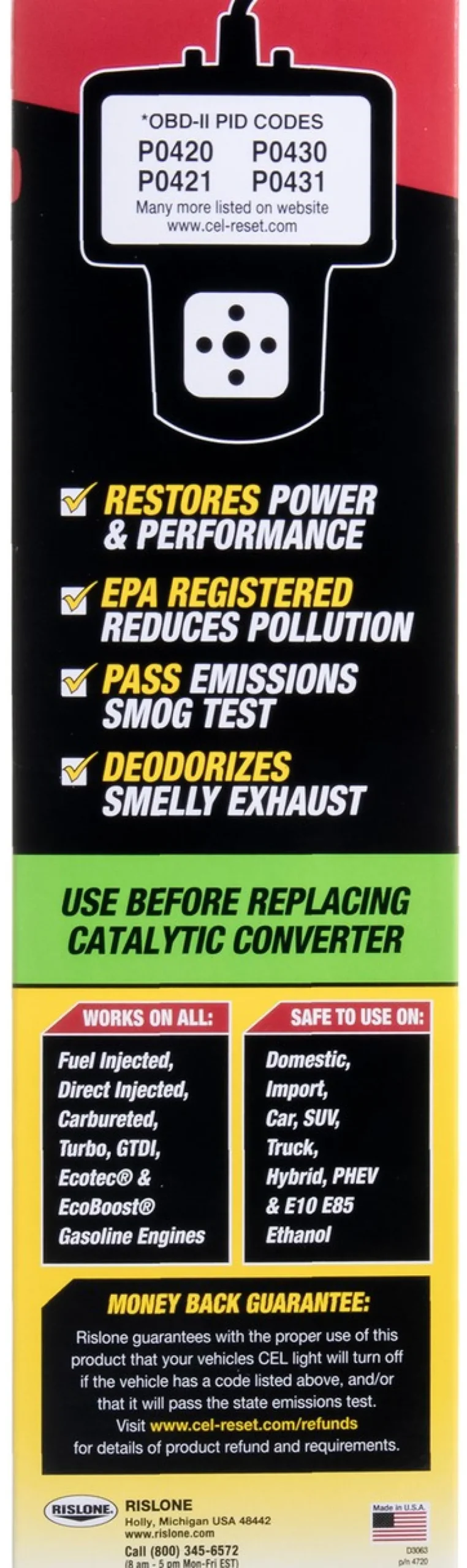 Rislone Cat Complete Fuel, Exhaust & Emissions System Cleaner (4720)