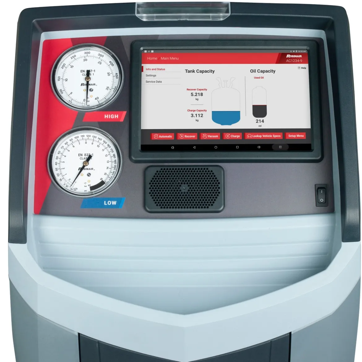 Robinair Connected R-1234YF ACS Machine for Efficient HVAC Service (AC1234-9)