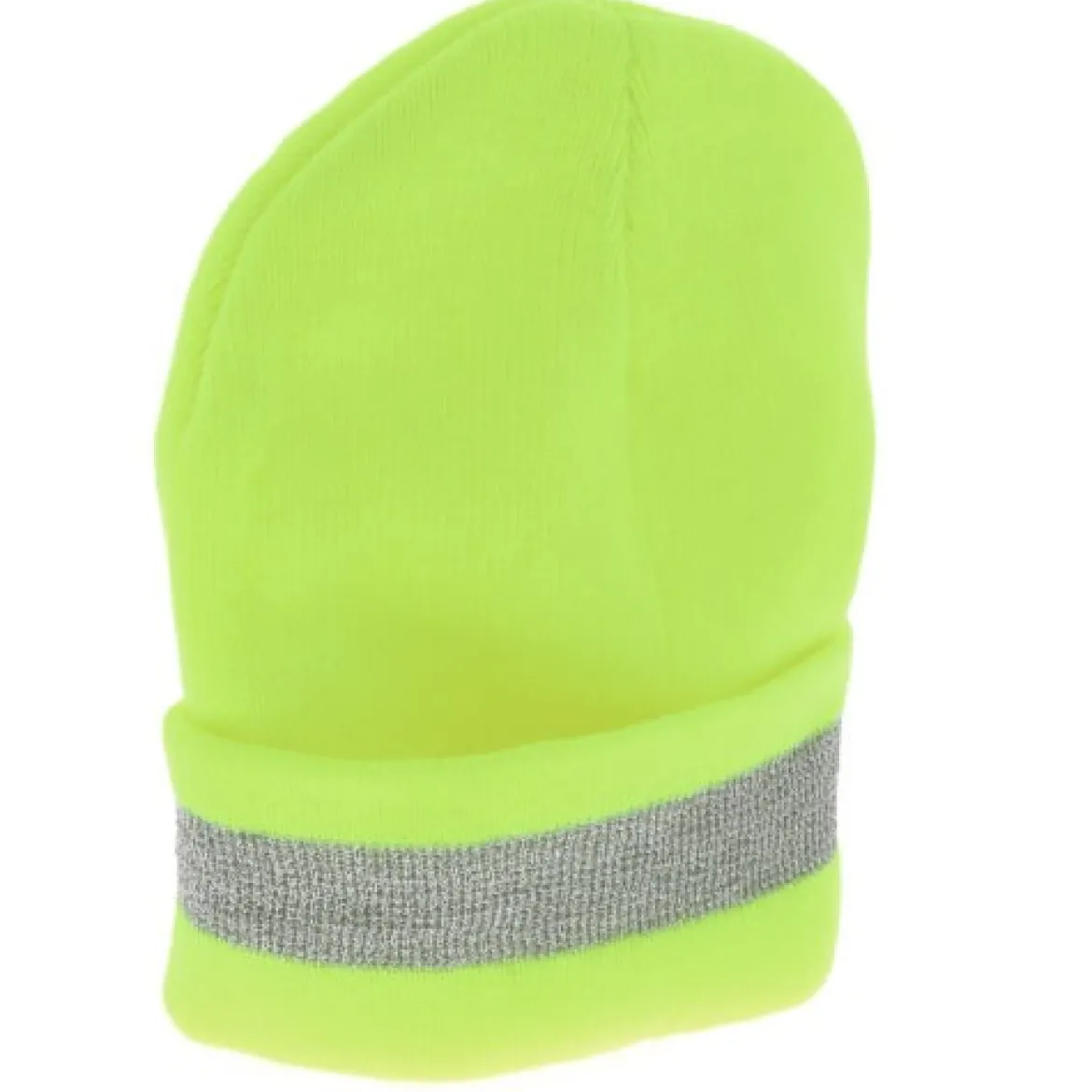 SAS Safety 690-1711 Yellow Knit Beanie w/ Reflective Trim