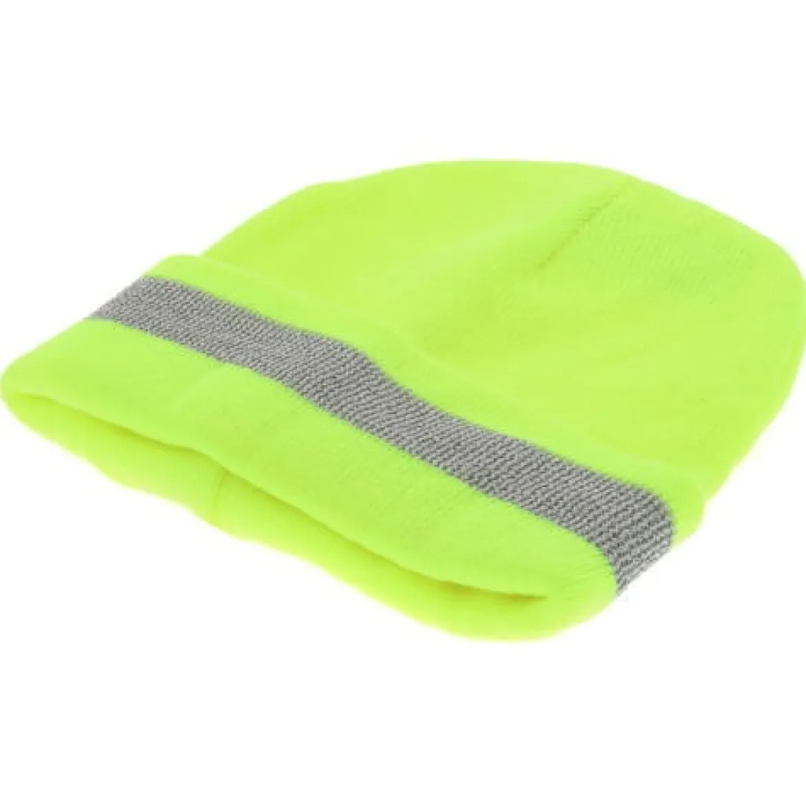 SAS Safety 690-1711 Yellow Knit Beanie w/ Reflective Trim