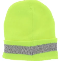 SAS Safety 690-1711 Yellow Knit Beanie w/ Reflective Trim