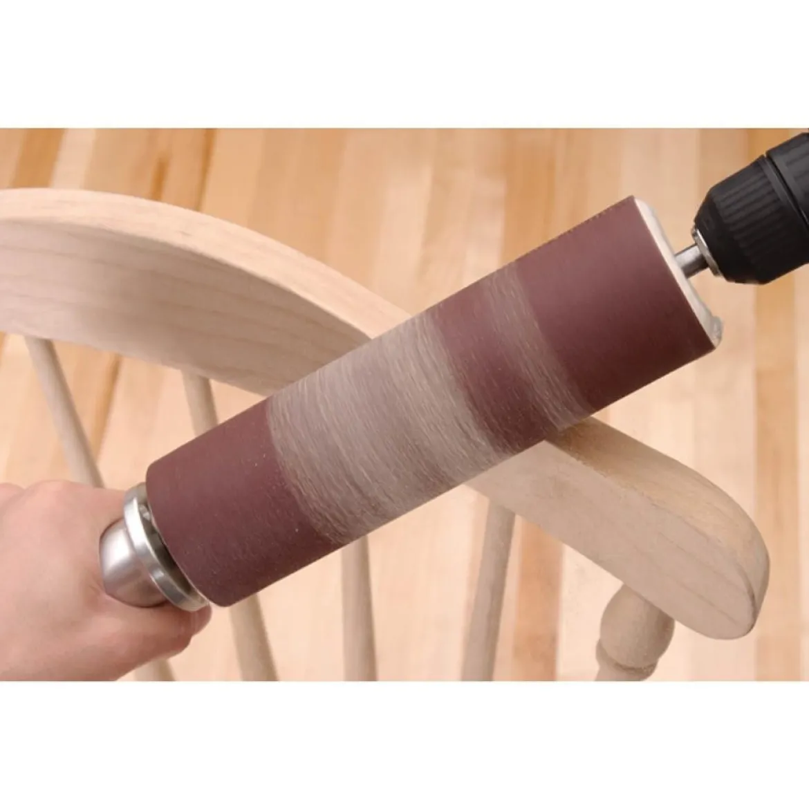 Shop Fox 7-1/2 x 2-1/4 Inch Hand Held Pneumatic Drum Sander Rolling-Pin Style (D4595)