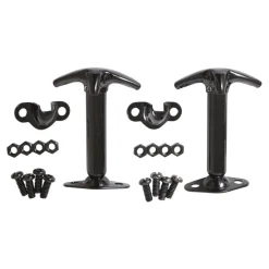 Smittybilt 4195 CJ & Wrangler (YJ) Hood Catch Kit - Black (SMB7601)