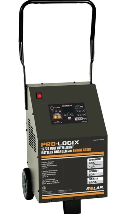 Solar PL3760 PRO-LOGIX PL3760 12/24V Wheeled Battery Charger