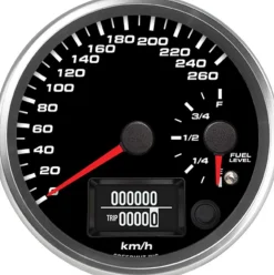 Speedhut 4" 260 km/h GPS Speedometer / Fuel Level Gauge (R4-DS7-REV)