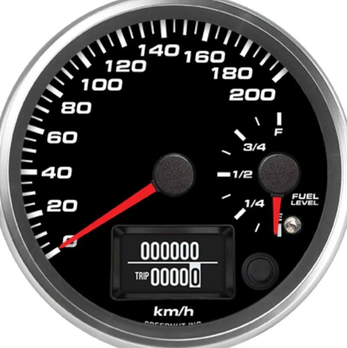 Speedhut 4" 200 km/h GPS Speedometer / Fuel Level Gauge (R4-DS5-REV)