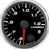 Speedhut 2-5/8" .6-1.2 Lambda Air/Fuel Gauge w/ Warning (R25-WB2-REV)
