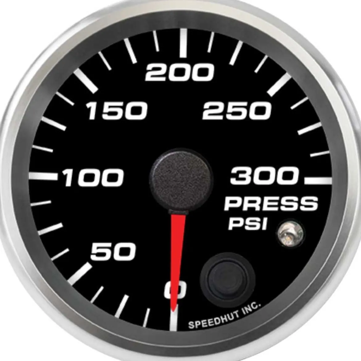 Speedhut 2-5/8" 0-300 PSI Pressure Gauge w/ Warning (R25-P2-REV)