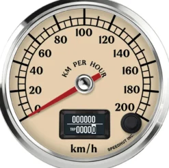 Speedhut 3-3/8" Antique Metric 200 km/h GPS Speedometer (R3-S2-ATQ)