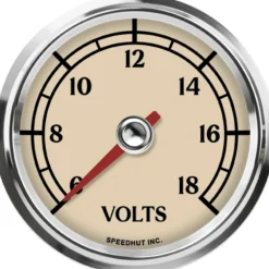 Speedhut 2-5/8" Antique Series 6-18V Volt Gauge (L25-V1-ATQ)
