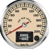 Speedhut 4" Antique Series 200 km/h Metric GPS Speedometer (R4-S2-ATQ)