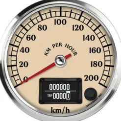 Speedhut 4" Antique Series 200 km/h Metric GPS Speedometer (R4-S2-ATQ)