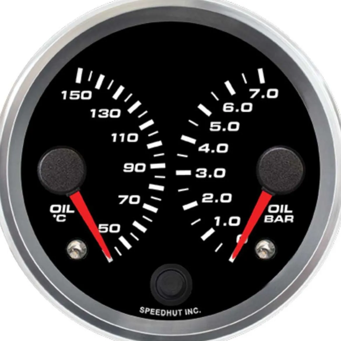 Speedhut 3-3/8" Dual Met Oil Temp / Oil Pressure Gauge (R3-DG9-REV)