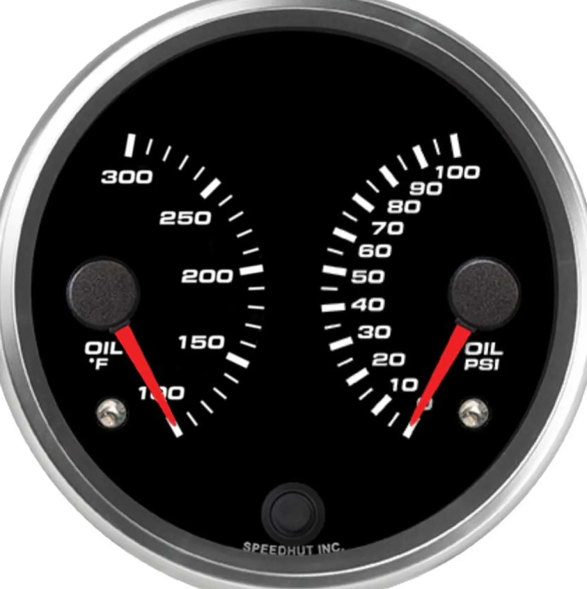 Speedhut 4" Dual Oil Temp / Oil Pressure Gauge (R4-DG6-REV)
