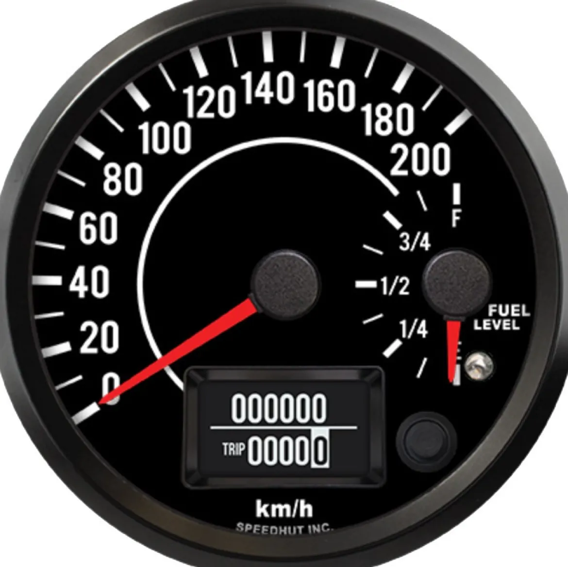 Speedhut 4" JDM 510 200 km/h GPS Speedometer / Fuel Level (R4-DS5-510)