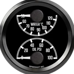 Speedhut 2-5/8" JDM Z Cels Wat Temp/Oil Press (top/bot) (L25-DG5-DATZ)