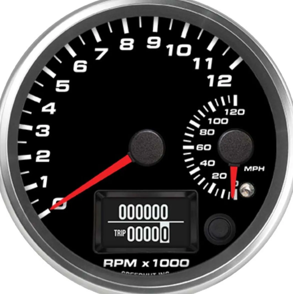 Speedhut 4" 12K Tachometer/120 mph GPS Speedometer Gauge (R4-DS13-REV)