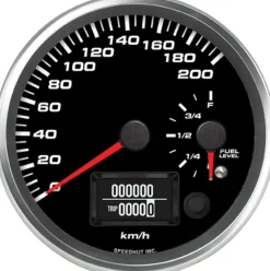 Speedhut 4-1/2" 200km/h GPS Speedometer/Fuel Level Gauge (R45-DS5-REV)
