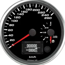 Speedhut 4-1/2" 260km/h GPS Speedometer/Fuel Level Gauge (R45-DS7-REV)