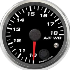 Speedhut 2-5/8" PLX 10-18 Air/Fuel Gauge w/ Warning (R25-WB8-REV)