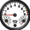 Speedhut 4.5" Street XL 8K Tachomet/Volt/Oil PSI Gauge (L45-TG002-SXL)