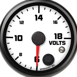 Speedhut 2-5/8" Street XL 6-18V Volt Gauge w/ Warning (R25-V1-SXL)