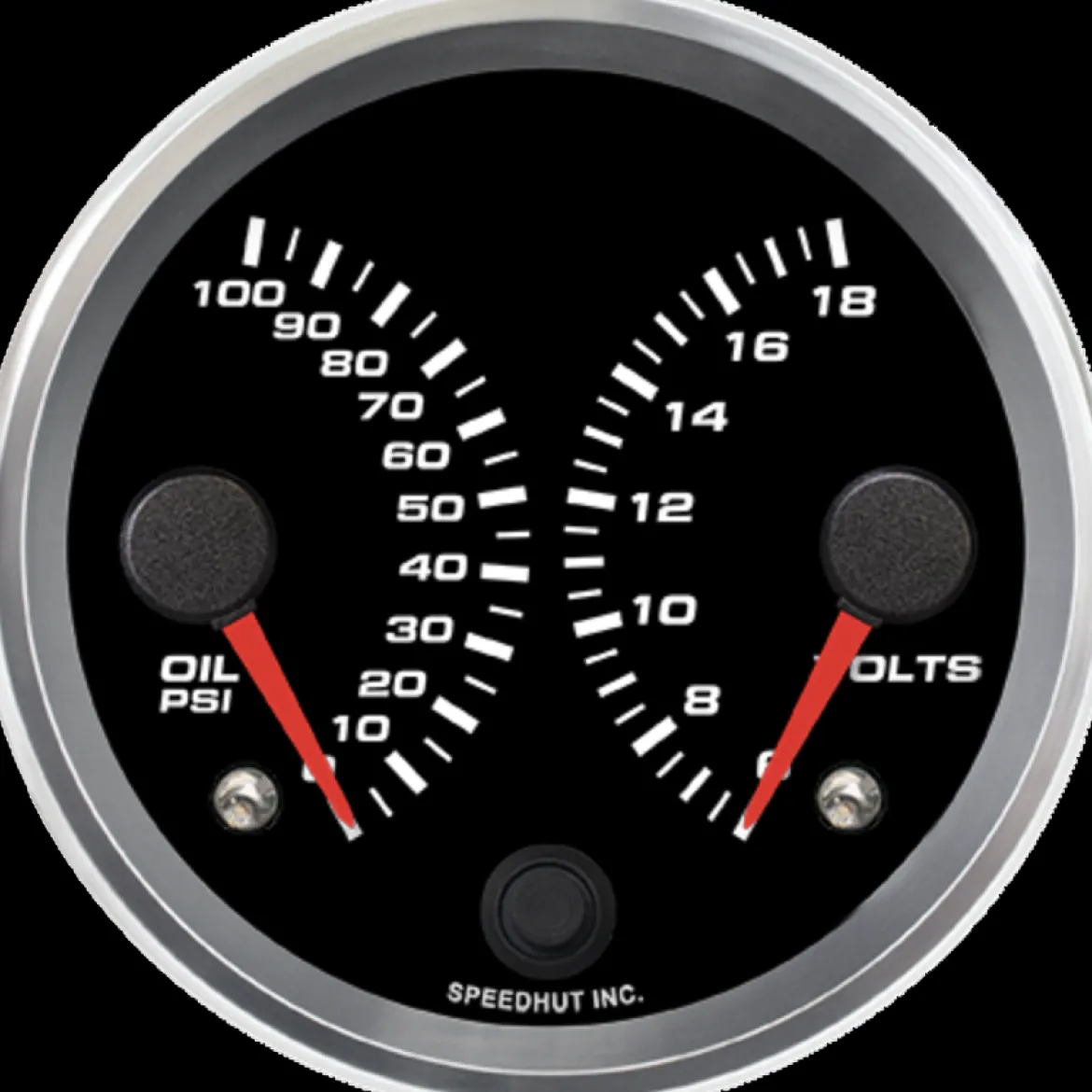 Speedhut 3-3/8" Volt / Oil PSI Dual Gauge (R3-DG19-REV)