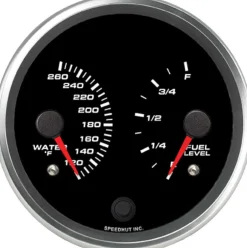 Speedhut 4-1/2" Water Temp / Fuel Level Gauge (R45-DG3-REV)