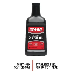 Sta-Bil Full Synthetic 2-Cycle Oil - With Fuel Stabilizer, 13 Fl. Oz. (22404)