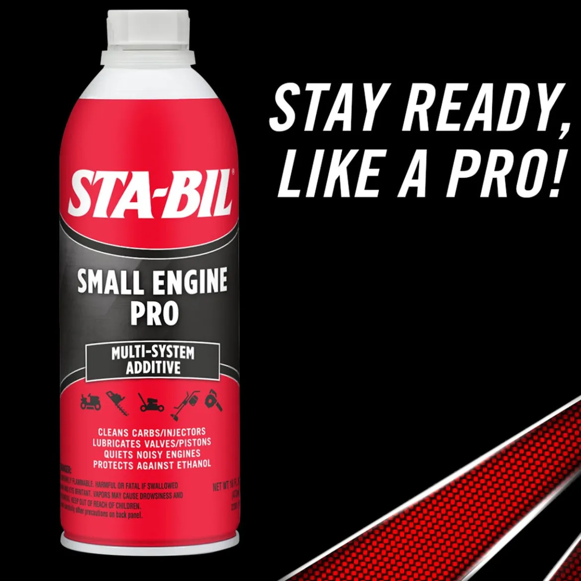 Sta-Bil Small Engine Pro Multi-System Additive, 16 Fl. Oz., Red (22305)