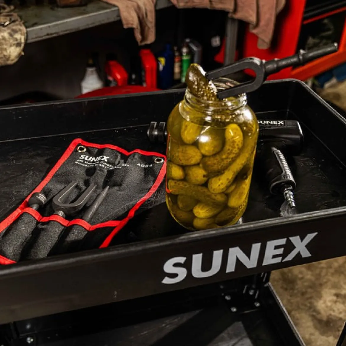 Sunex Tools 4-Piece Pneumatic Separator Air Hammer Chisel in Tool Roll (ACS4)