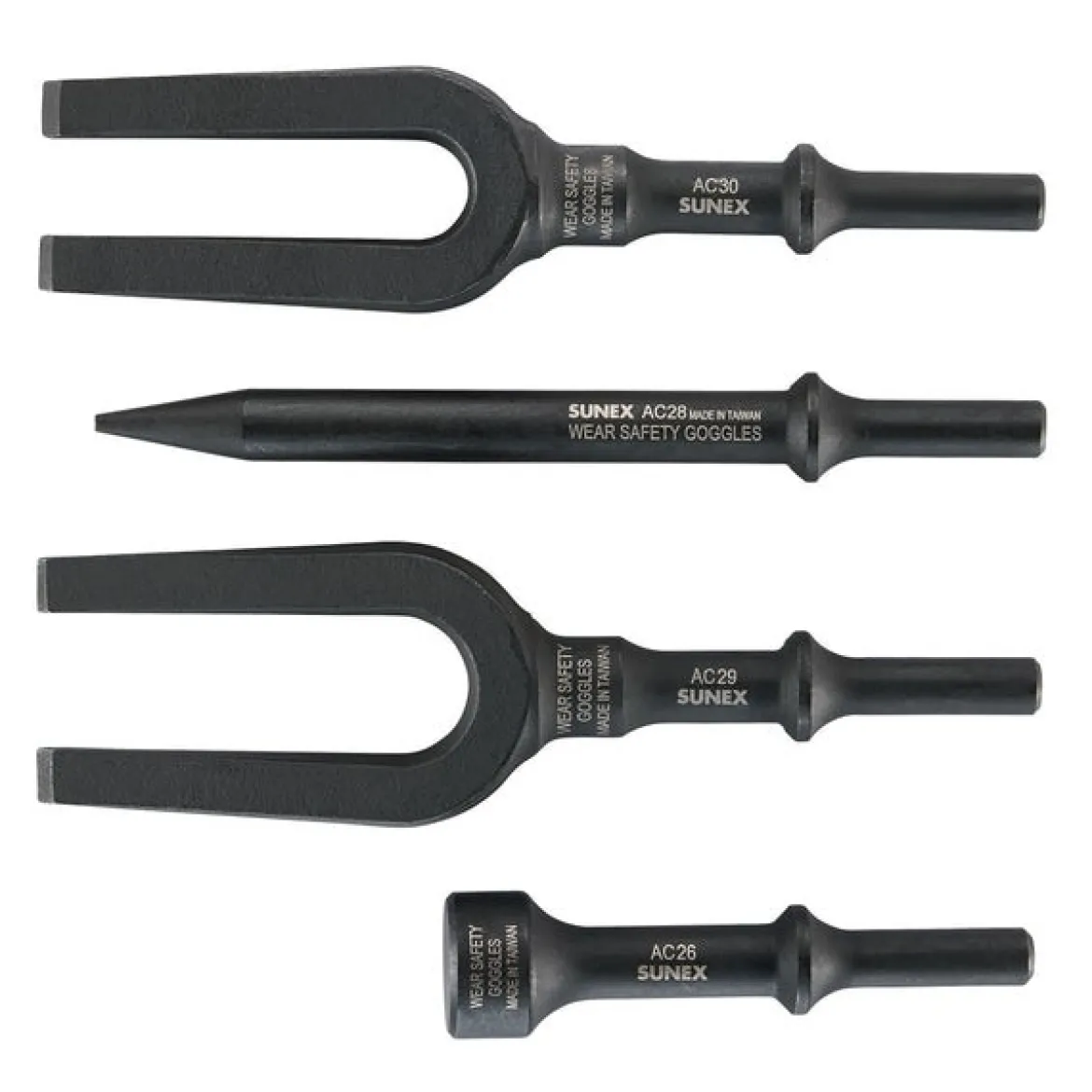 Sunex Tools 4-Piece Pneumatic Separator Air Hammer Chisel in Tool Roll (ACS4)
