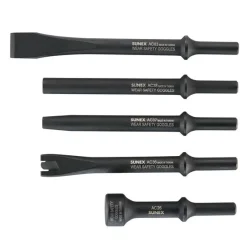Sunex Tools 5-Piece Standard Air Hammer Chisel Set in Tool Roll (ACS5S)