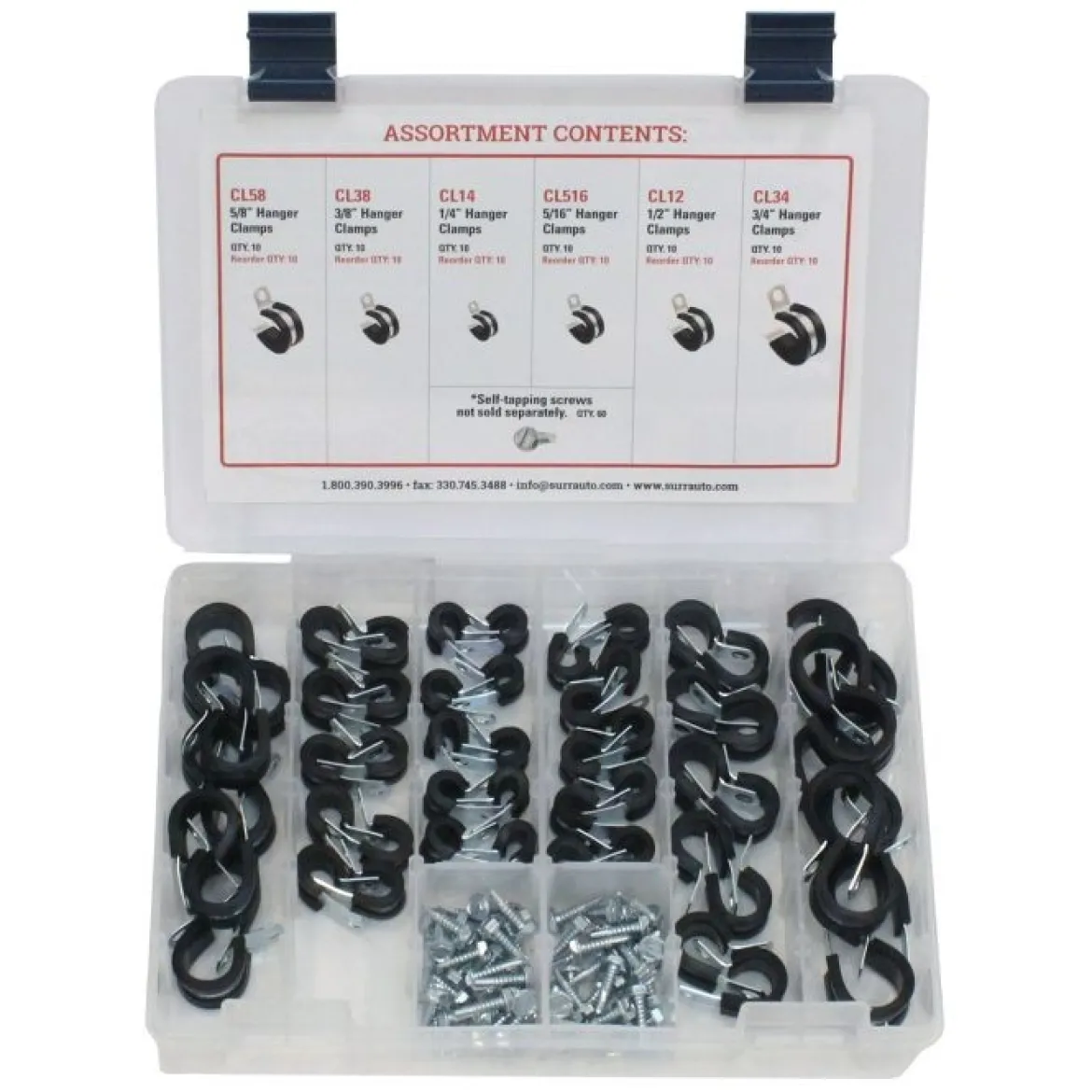 S.U.R. & R Hanger Clamp Assortment (CL484)