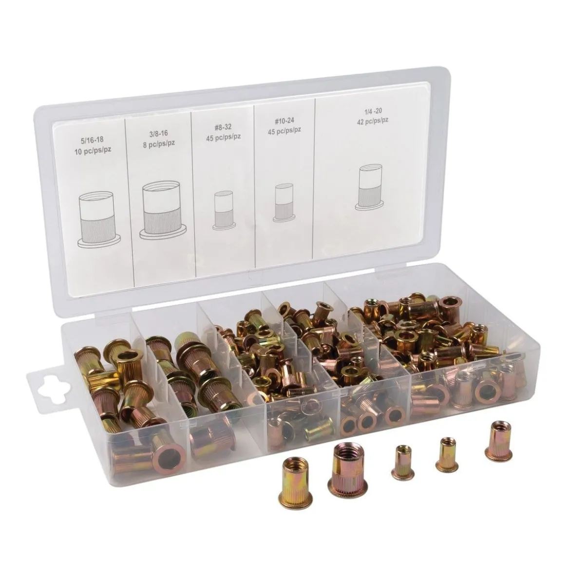 Titan Tools Rivet Nut Assortment 150-Piece (45150)
